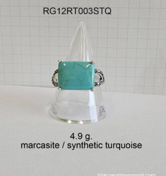 Turquoise Ring with Marcasite